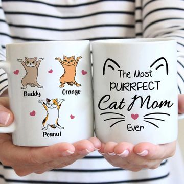 Discover The Most Purrfect Cat Mom - Funny Personalized Cat Mug