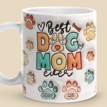 Discover Eat Drink And Be Merry - Dog & Cat Personalized Custom 3D Inflated Effect Printed Mug - Christmas Gift For Pet Owners, Pet Lovers