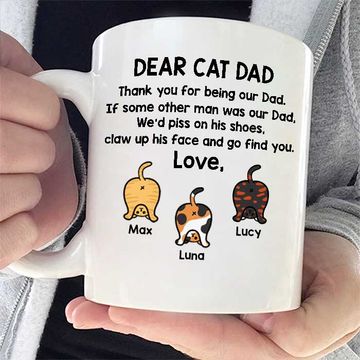 Discover Thank You For Being Our Dad - Gift for Dad - Funny Personalized Mug