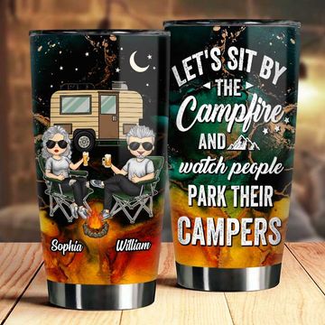 Discover Camping Partners For Life - Husband & Wife - Gift For Camping Couples, Personalized Camping Tumbler