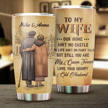 Discover My Wife Is My Queen Forever - Gift For Couples, Personalized Tumbler