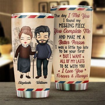 Discover The Day I Met You, I Found My Missing Piece - Gift For Couples, Personalized Tumbler