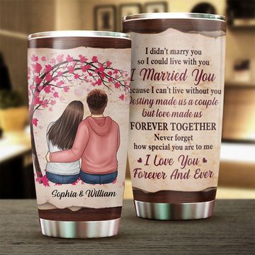 Discover Destiny Made Us A Couple, I Love You Forever And Ever - Gift For Couples, Personalized Tumbler