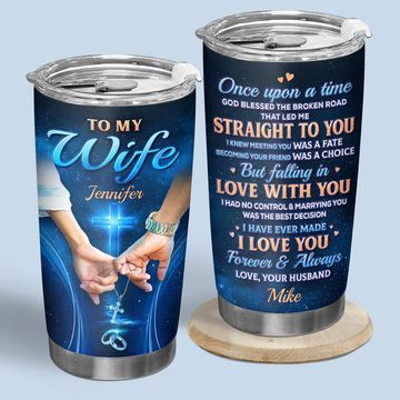 Discover Once Upon A Time - Couple Personalized Custom Tumbler - Gift For Husband Wife, Anniversary