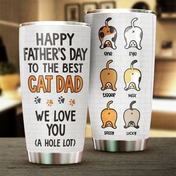 Discover We Love Our Cat Dad - Personalized Tumbler - Gift For Father's Day