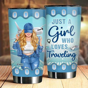 Discover Catch Flights Not Feelings - Personalized Tumbler - Gift For Bestie