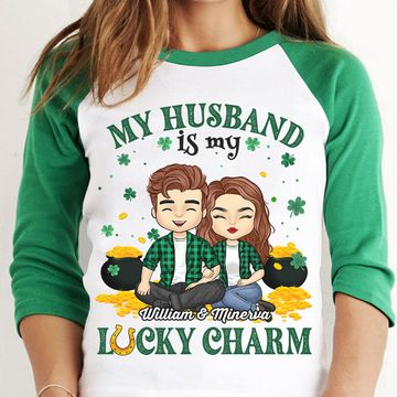 Discover You're My Lucky Charm - Gift For Couples, Husband Wife, Personalized St. Patrick's Day Unisex Baseball Tee