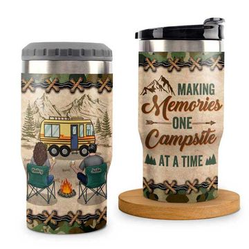 Discover Camping Partners For Life - Personalized Can Cooler - Gift For Couples, Gift For Camping Lovers