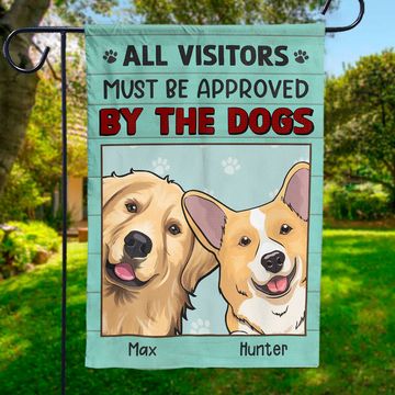 Discover Approved By The Dogs - Dog Personalized Custom Flag - Gift For Pet Lovers, Pet Owners