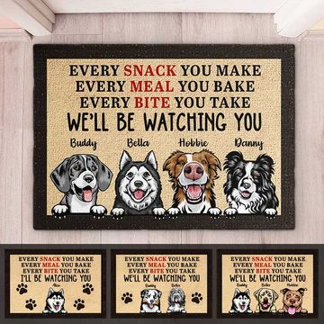 Discover Dog - We'll Be Watching You  - Funny Personalized Dog Decorative Mat