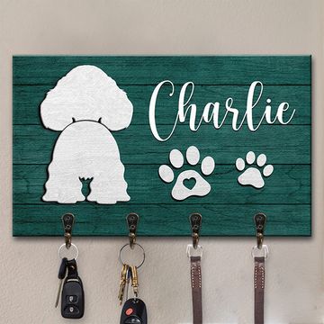 Discover No Home Is Complete Without The Pawprints Of Puppy - Dog Personalized Custom Rectangle Shaped Key Hanger, Key Holder