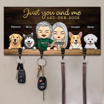 Discover Home Sweet Home You Me And The Dogs - Personalized Key Hanger, Key Holder - Anniversary Gifts, Gift For Couples