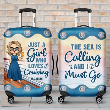 Discover Just A Girl Who Loves Cruising - Personalized Luggage Cover