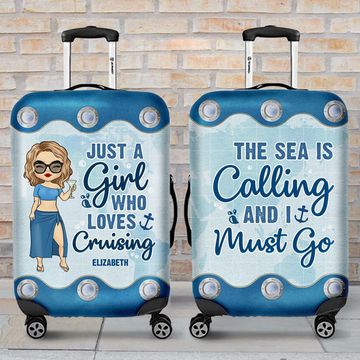 Discover Just A Girl Who Loves Cruising - Personalized Luggage Cover