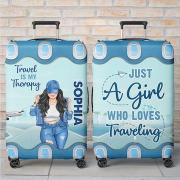 Discover The Sky Is Calling And I Must Go - Travel Personalized Custom Luggage Cover - Gift For Traveling Lovers