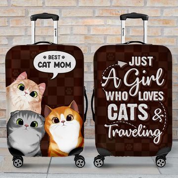 Discover Life Is Better With Pets - Travel Personalized Custom Luggage Cover - Gift For Pet Owners, Pet Lovers