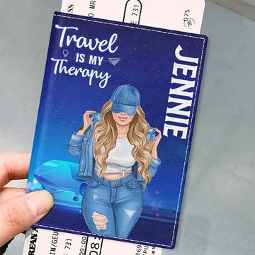 Discover Go Somewhere You've Never Been Before - Travel Personalized Custom Passport Cover, Passport Holder - Holiday Vacation Gift, Gift For Adventure Travel Lovers