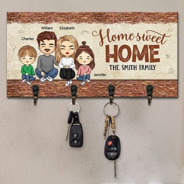 Discover Our Home Sweet Home - Family Personalized Custom Key Hanger, Key Holder - Gift For Family Members