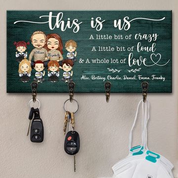 Discover This Is Us, A Whole Lot Of Love - Personalized Key Hanger, Key Holder - Gift For Couples, Husband Wife