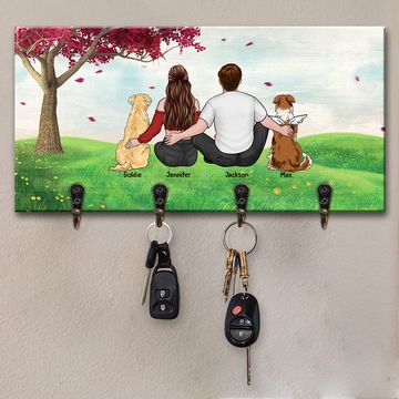 Discover You & Me And Fur Babies - Dog & Cat Personalized Custom Key Hanger, Key Holder - Gift For Pet Owners, Pet Lovers
