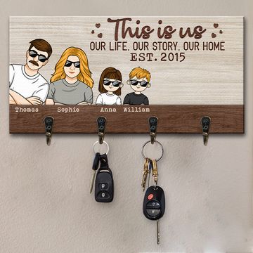 Discover To Our Sweet Home - Family Personalized Custom Key Hanger, Key Holder - Gift For Family Members