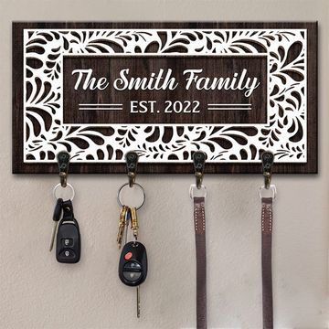 Discover Welcome To Our Loving Home - Family Personalized Custom Rectangle Shaped Key Hanger, Key Holder - Gift For Family Members