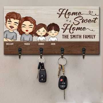 Discover Our Life Our Sweet Home - Family Personalized Custom Key Hanger, Key Holder - Gift For Family Members