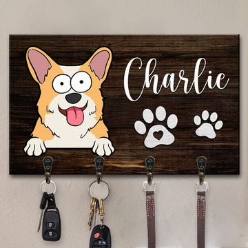 Discover Home Is Where The Dog Is - Dog Personalized Custom Home Decor Rectangle Shaped Key Hanger, Key Holder - House Warming Gift For Pet Owners, Pet Lovers