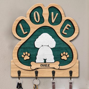 Discover Life Is Better With Fur Baby - Dog Personalized Custom Home Decor Paw Shaped Key Hanger, Key Holder - Gift For Pet Owners, Pet Lovers