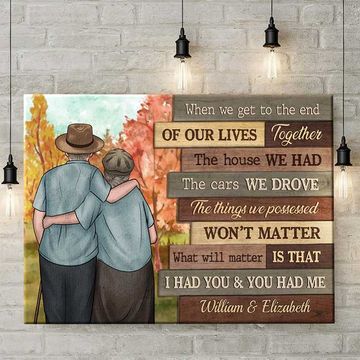 Discover At The End Of Our Lives - Personalized Horizontal Canvas - Gift For Couples, Husband Wife