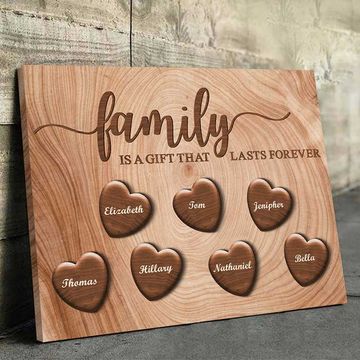 Discover Family Is Forever - Personalized Horizontal Canvas - Gift For Couples, Husband Wife