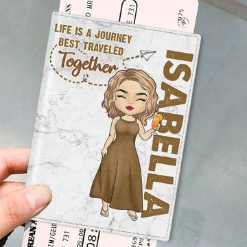 Discover Life Is A Journey - Personalized Passport Cover, Passport Holder - Gift For Travel Lovers