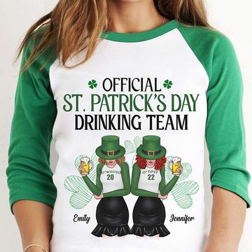 Discover Official St. Patrick's Day Drinking Team Personalized St. Patrick's Day Baseball Tee