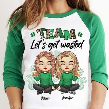 Discover Team Let's Get Wasted Personalized St. Patrick's Day Baseball Tee