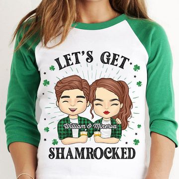 Discover Let's Get Shamrocked Personalized St. Patrick's Day Baseball Tee