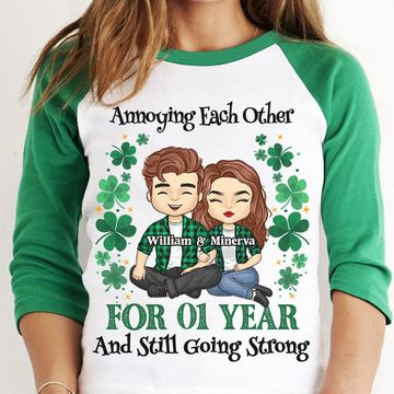 Discover Annoying Each Other For So Many Years Personalized St. Patrick's Day Baseball Tee