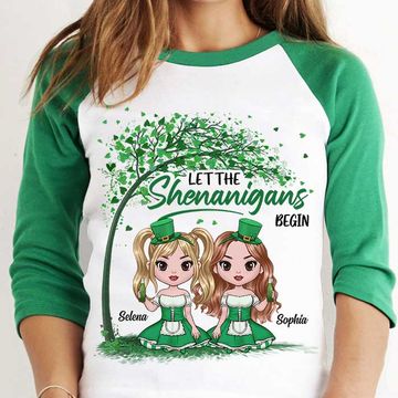 Discover Let The Shenanigans Begin Personalized St. Patrick's Day Baseball Tee