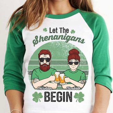 Discover Let's Begin The Shenanigans Personalized St. Patrick's Day Baseball Tee