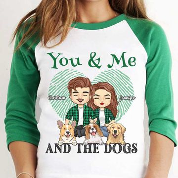 Discover You, Me And The Dogs Personalized St. Patrick's Day Baseball Tee