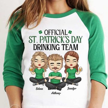 Discover Official St. Patrick's Day Drinking Team Personalized St. Patrick's Day Baseball Tee