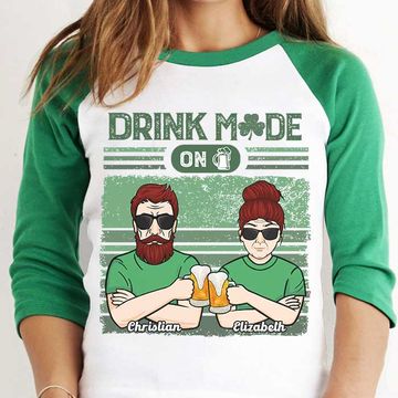 Discover Turning On The Drinking Mode Personalized St. Patrick's Day Baseball Tee