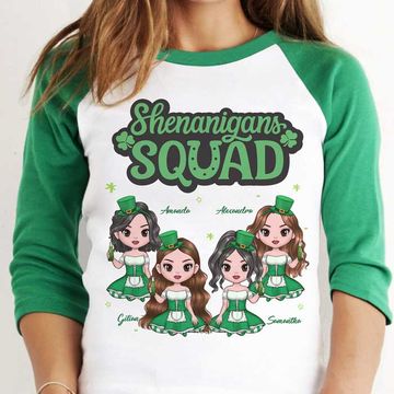 Discover Best Friends, Shenanigans Squad Personalized St. Patrick's Day Baseball Tee