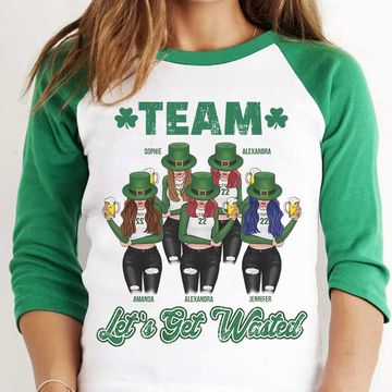Discover Hey! Let's Get Wasted Personalized St. Patrick's Day Baseball Tee