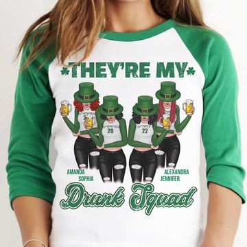 Discover My Bestie Is My Drunker Half Personalized St. Patrick's Day Baseball Tee