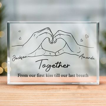 Discover All Of Me Loves All Of You Couple Personalized Custom Rectangle Shaped Acrylic Plaque