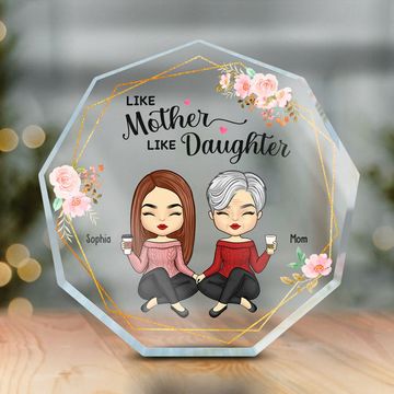 Discover First Our Mother Forever Our Friend Family Personalized Custom Nonagon Shaped Acrylic Plaque