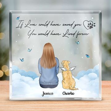 Discover Your Paw Prints Are Forever In My Heart Memorial Pet Square Shaped Acrylic Plaque
