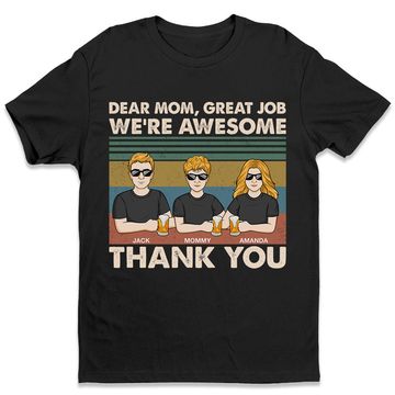 Discover Dear Mom, We're All Awesome - Personalized T-shirt - Mother's Day, Birthday Gift For Mom