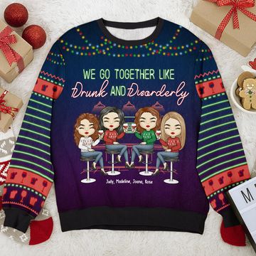 Discover Like Drunk And Disorderly Christmas Wool Jumper Personalized Custom Ugly Sweatshirt