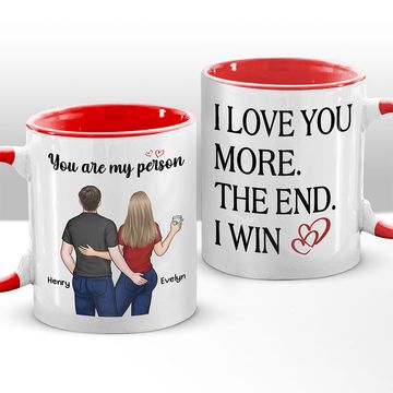 Discover I Love You More Than I Can Say Couple Anniversary Personalized Custom Accent Mug